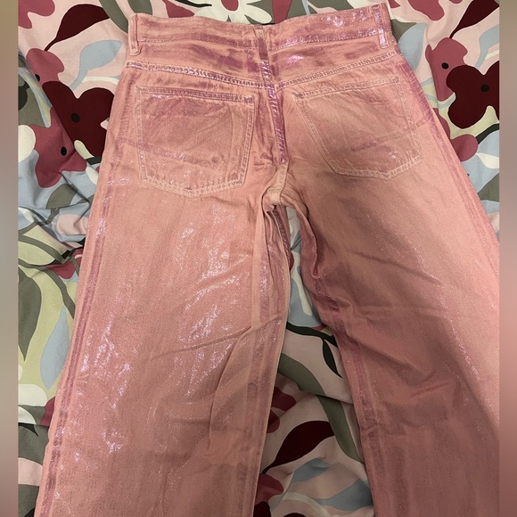 Zara limited edition pink metallic Barbie the movie jeans - Picture 5 of 6